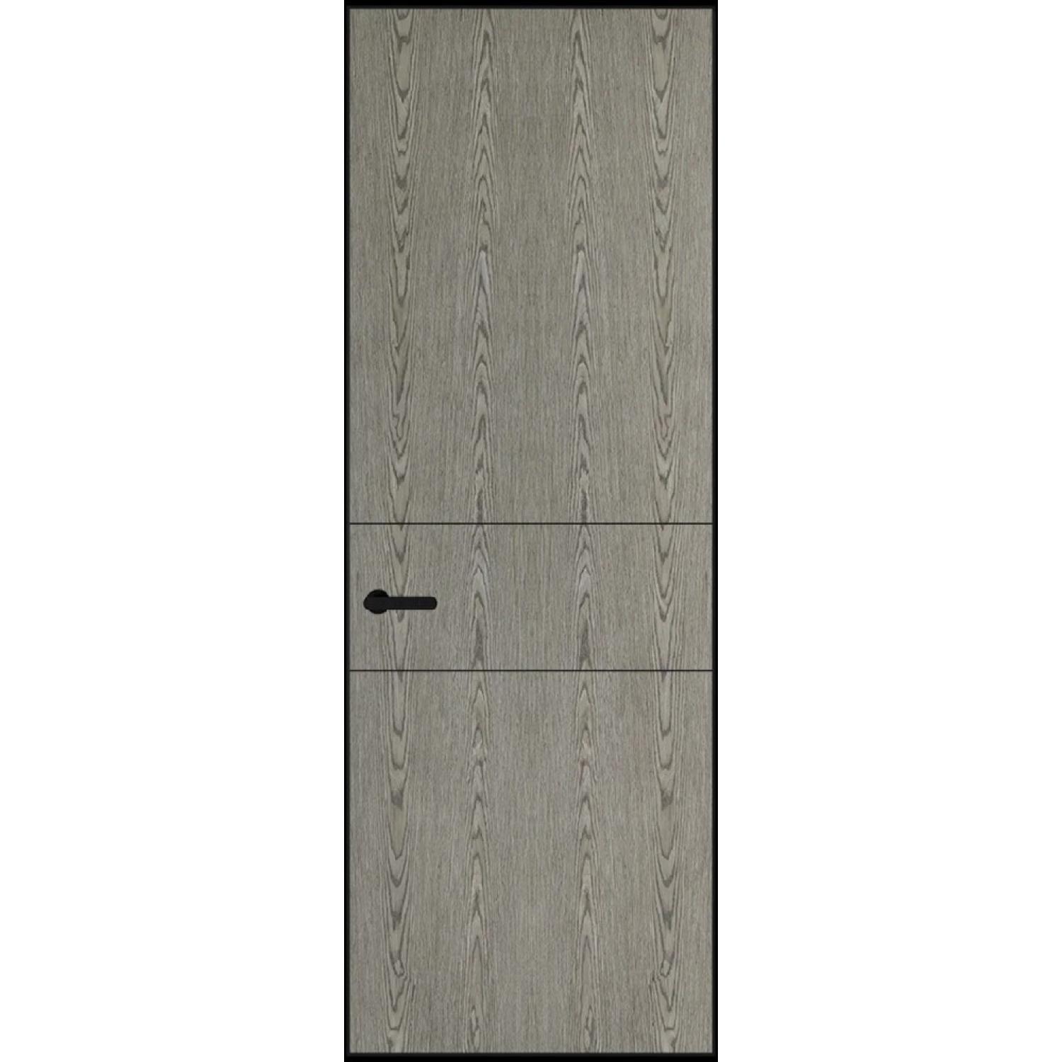 14VA натуральный шпон (Натуральный шпон BIANCHE NOTTI 08С, Профиль Черный, Заказная)