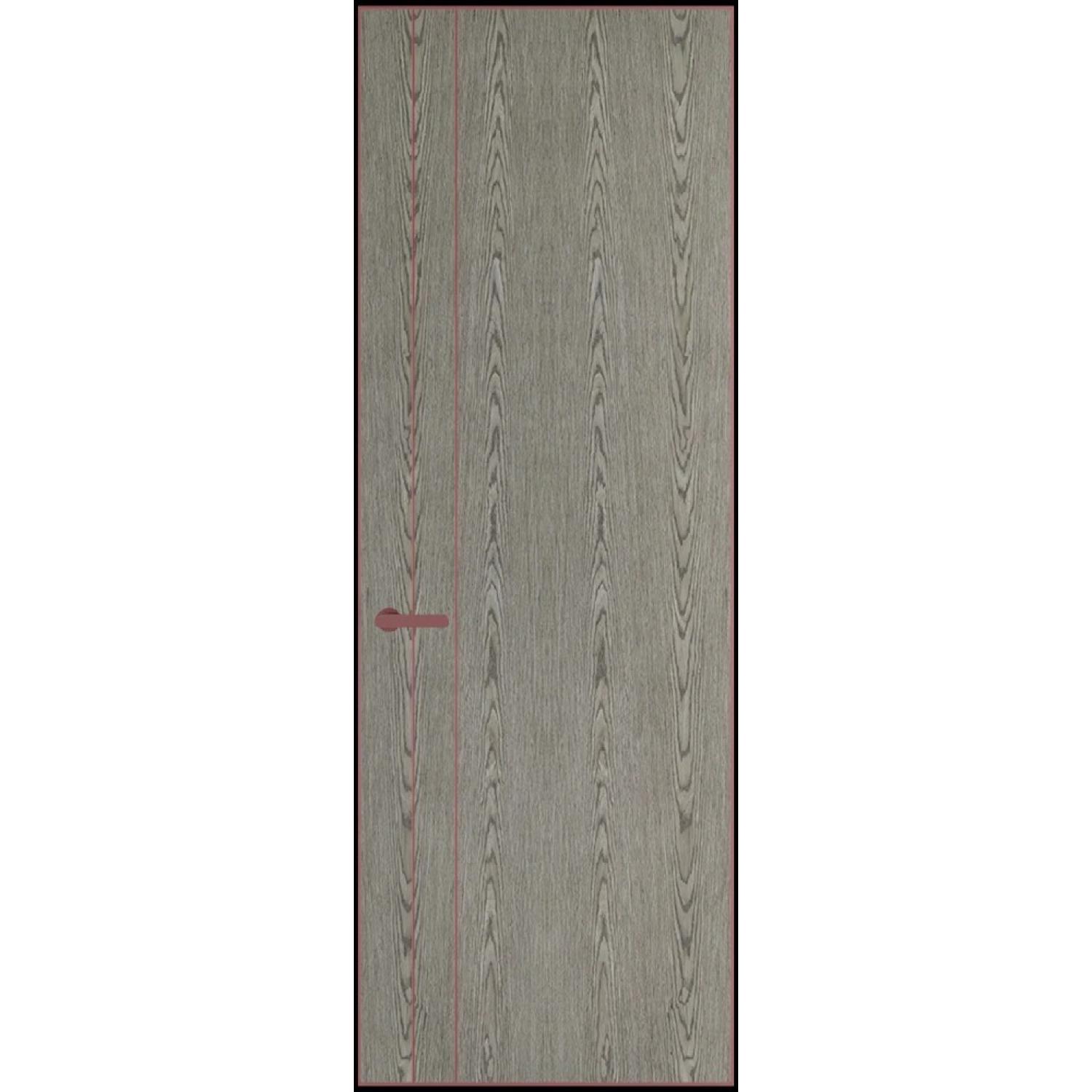 12VA натуральный шпон (Натуральный шпон BIANCHE NOTTI 08С, Профиль Красный антрацит, Заказная)