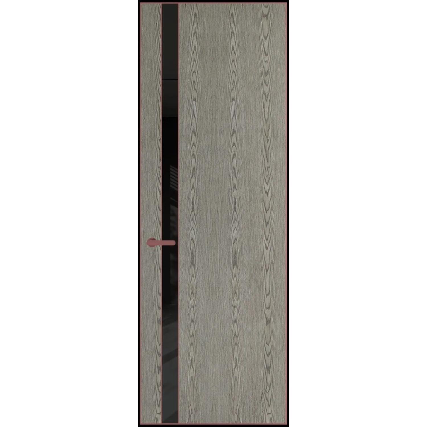 18VA натуральный шпон (Натуральный шпон BIANCHE NOTTI 08С, Профиль Красный антрацит, Заказная)