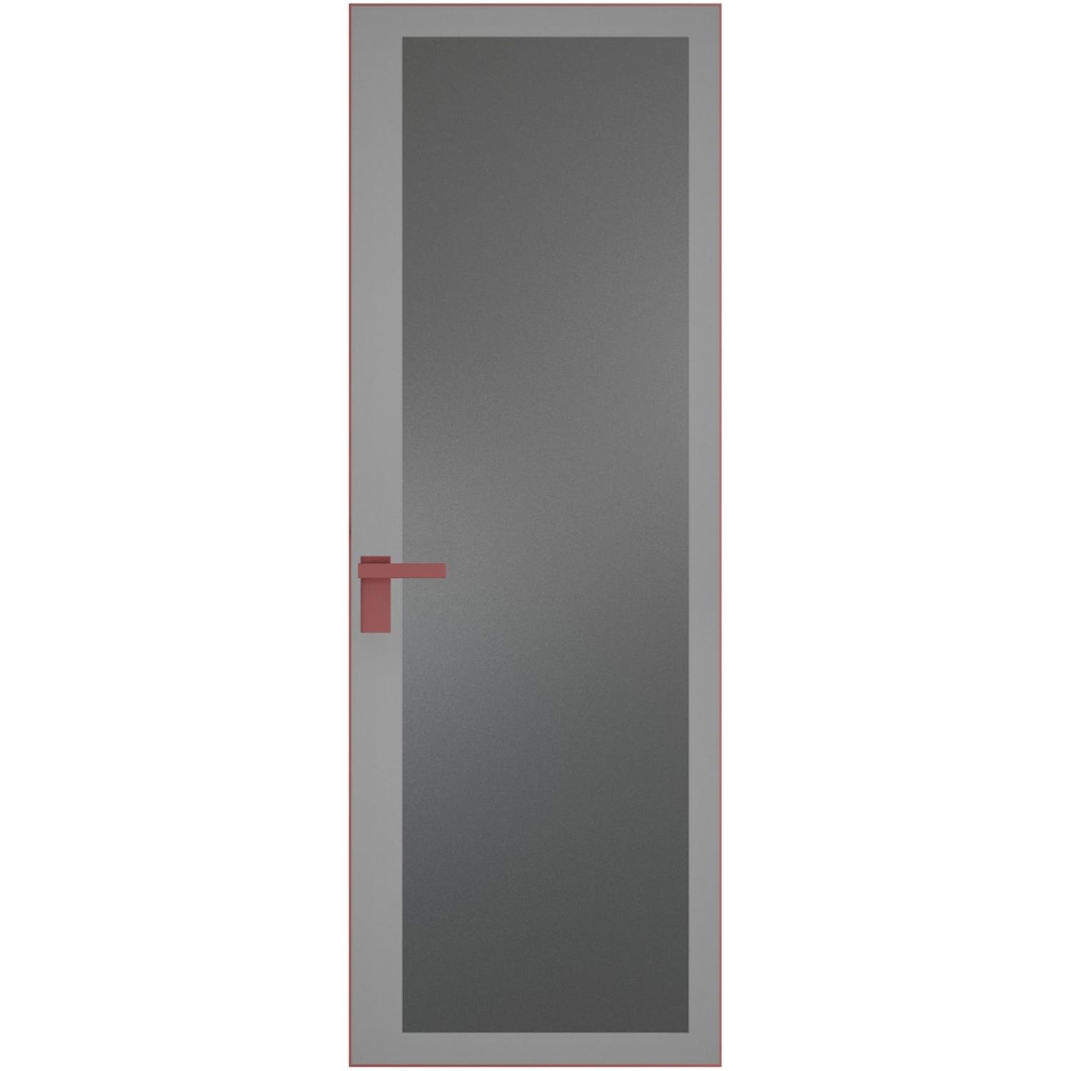 2 AGK (Мателюкс графит, серый прокрас, Профиль Красный антрацит, Заказная)