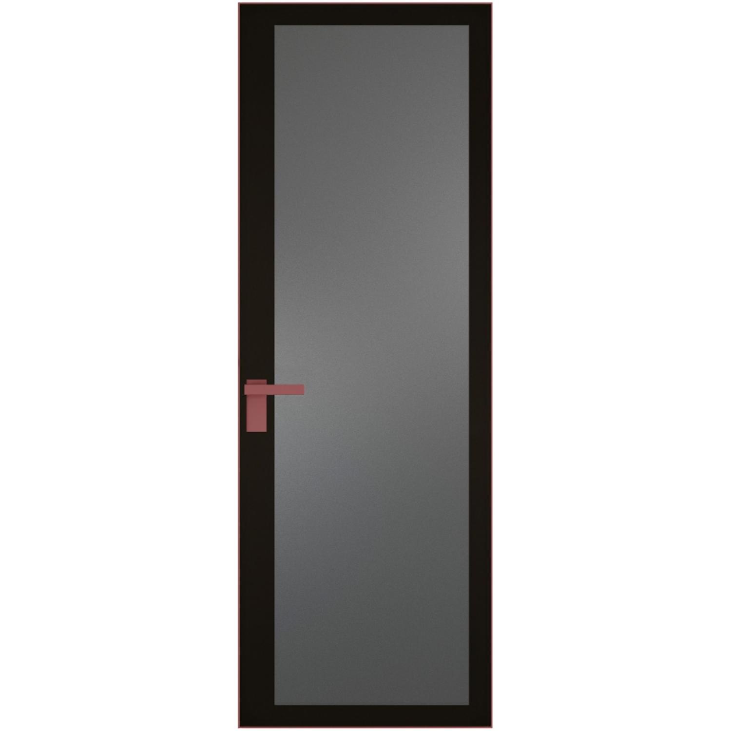 2 AGK (Мателюкс графит, черный прокрас, Профиль Красный антрацит, Заказная)