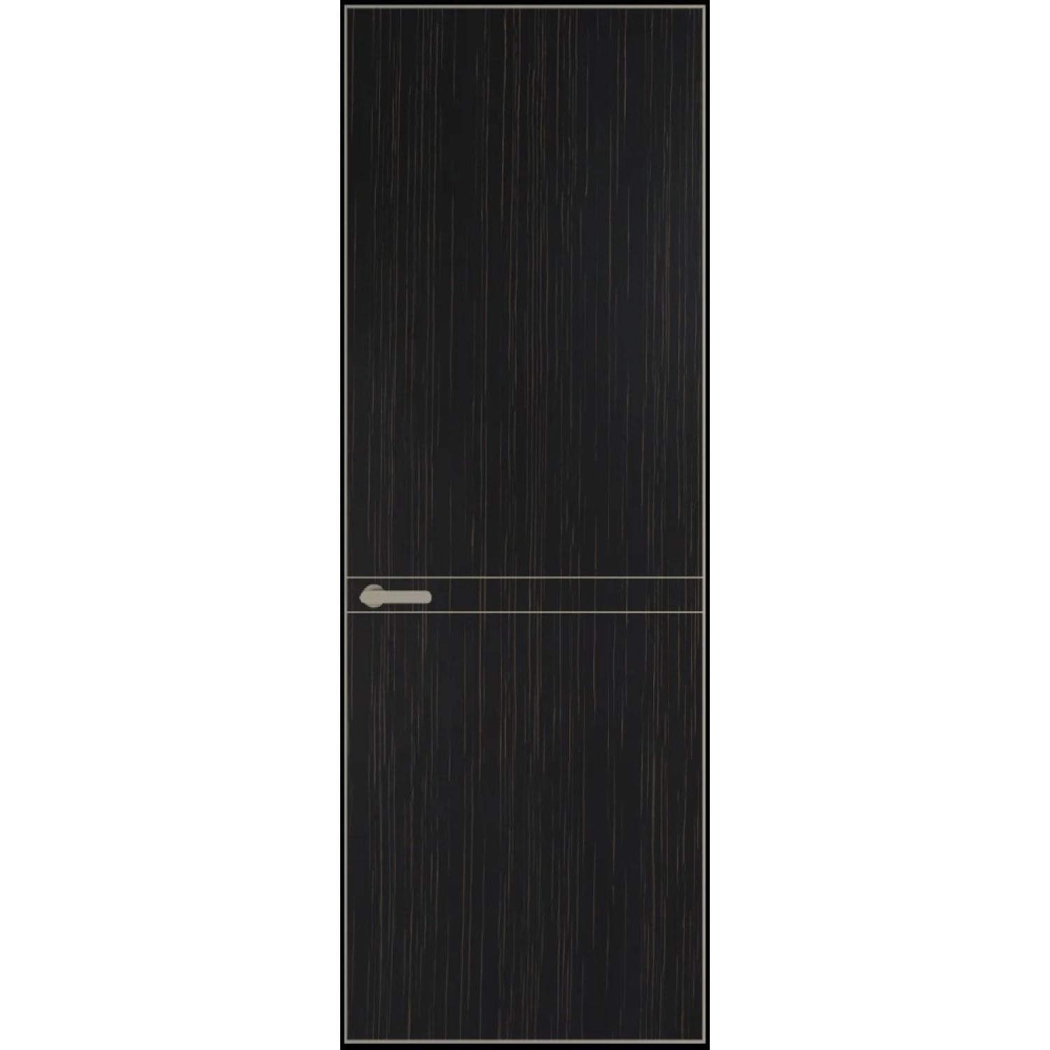 11VA натуральный шпон (Натуральный шпон ESPRESSO 1042S (в), Профиль Никель матовый, Заказная)