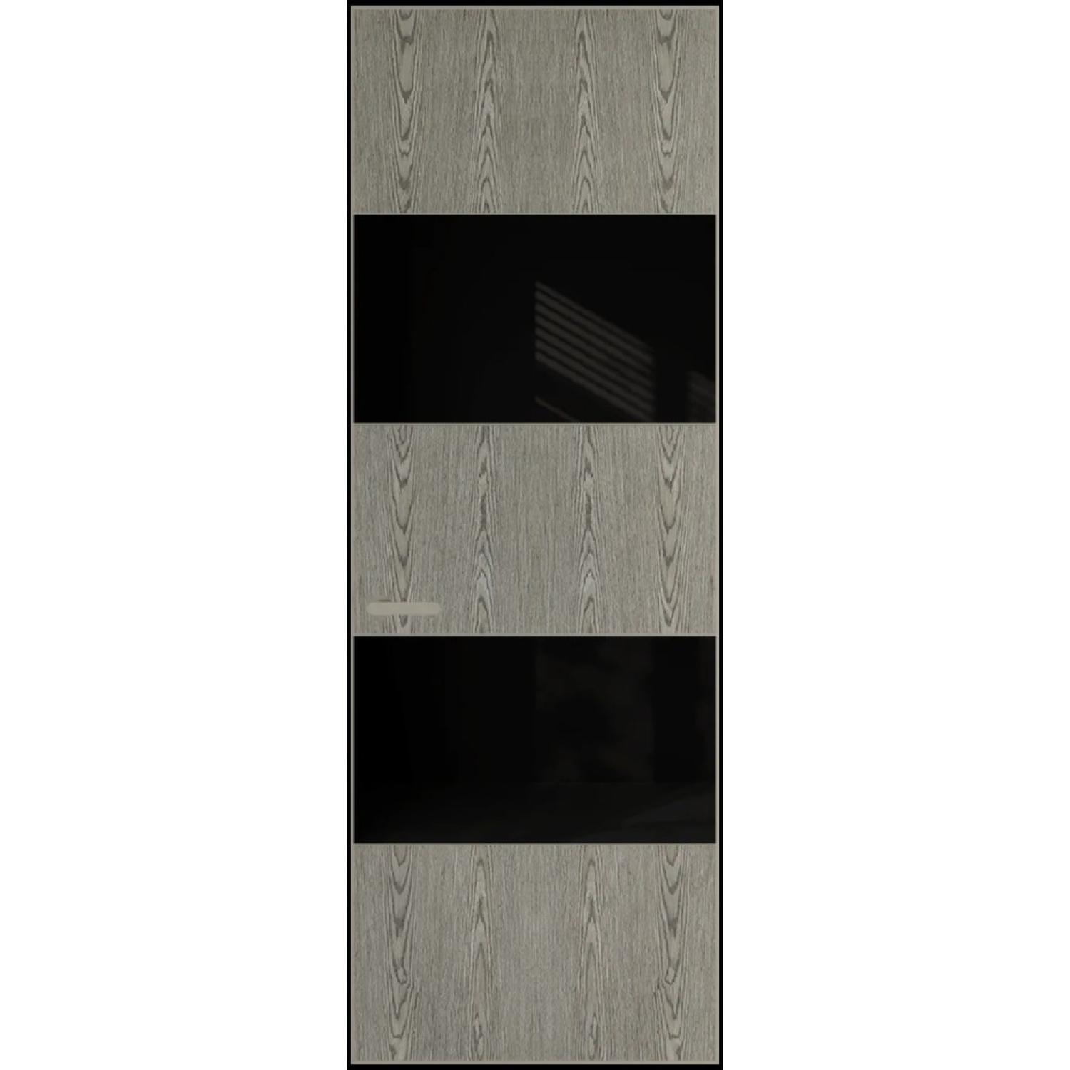 22VA натуральный шпон (Натуральный шпон BIANCHE NOTTI 08С, Профиль Никель матовый, Заказная)