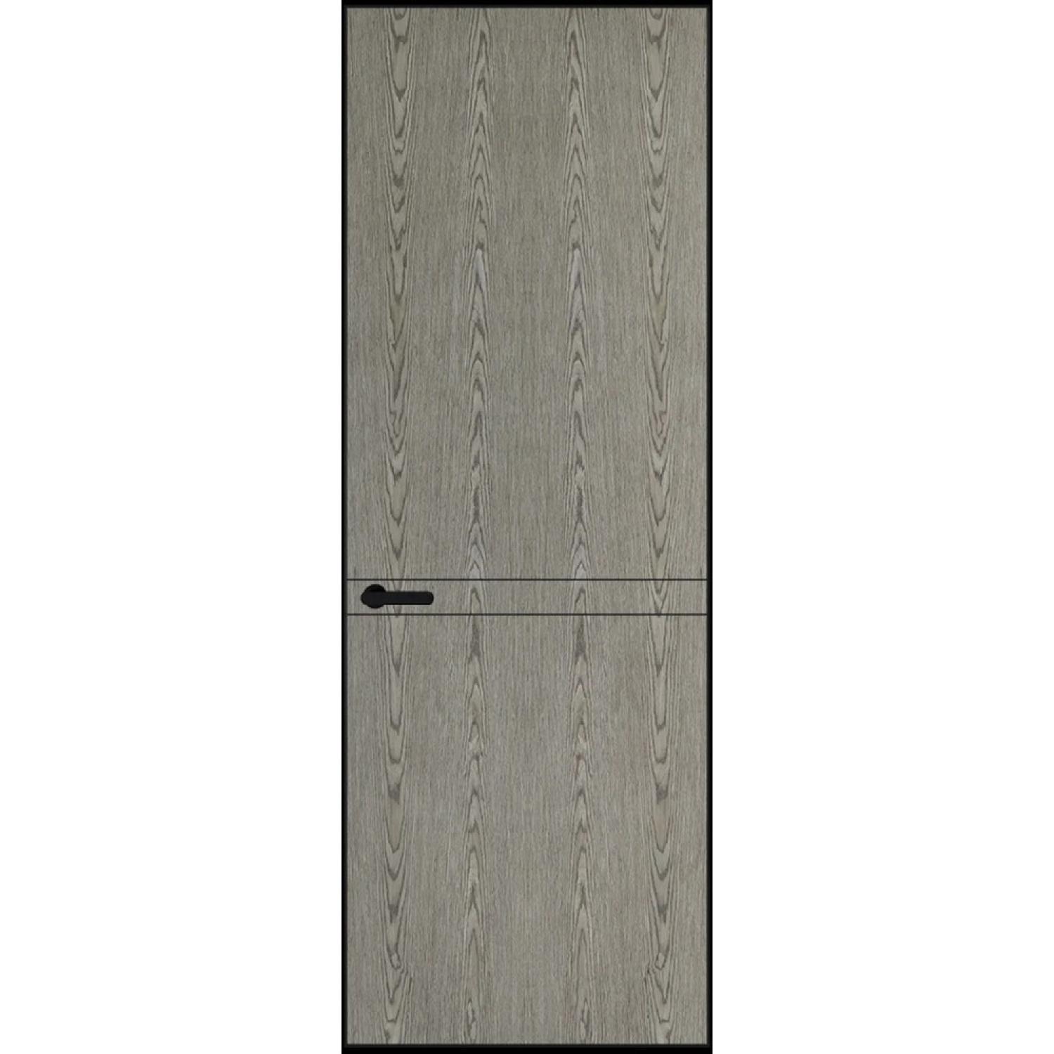 11VA натуральный шпон (Натуральный шпон BIANCHE NOTTI 08С, Профиль Черный, Заказная)