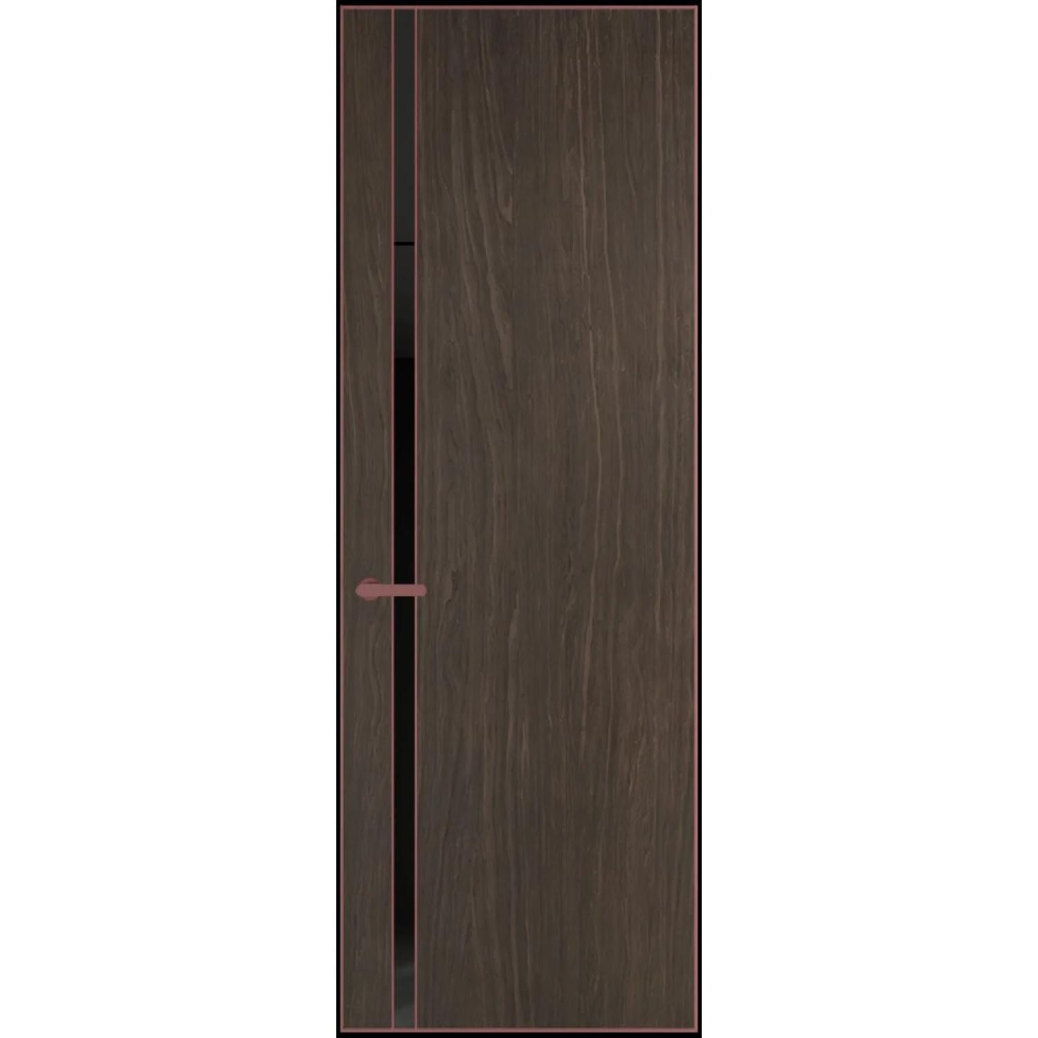 21VA натуральный шпон (Натуральный шпон ESPRESSO 1386M, Профиль Красный антрацит, Заказная)