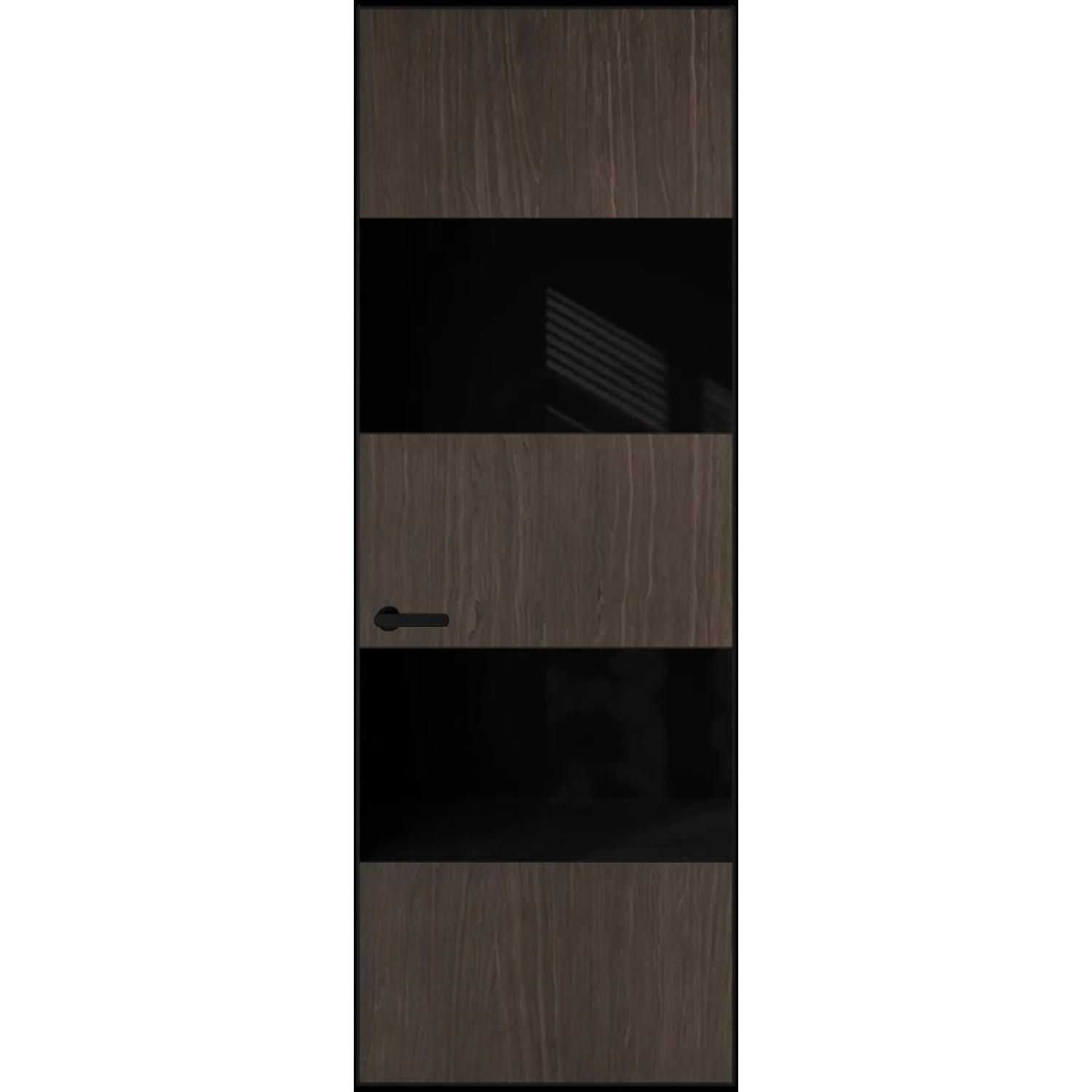 22VA натуральный шпон (Натуральный шпон ESPRESSO 1386M, Профиль Черный, Заказная)