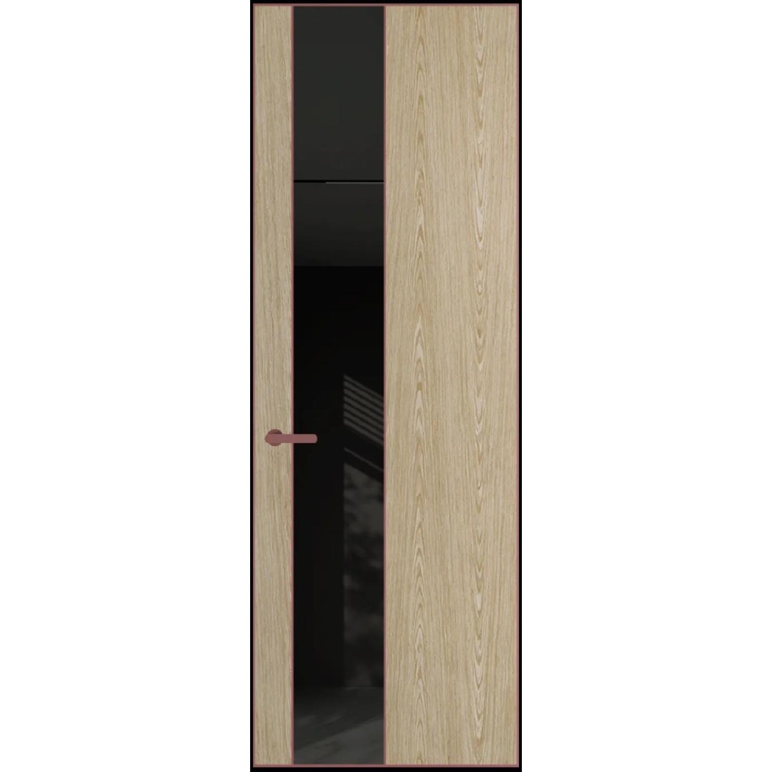 19VA натуральный шпон (Натуральный шпон DUNA 500C, Профиль Красный антрацит, Заказная)