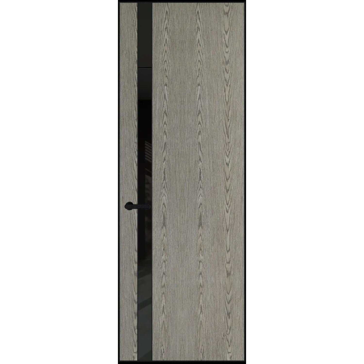 18VA натуральный шпон (Натуральный шпон BIANCHE NOTTI 08С, Профиль Черный Муар, Заказная)