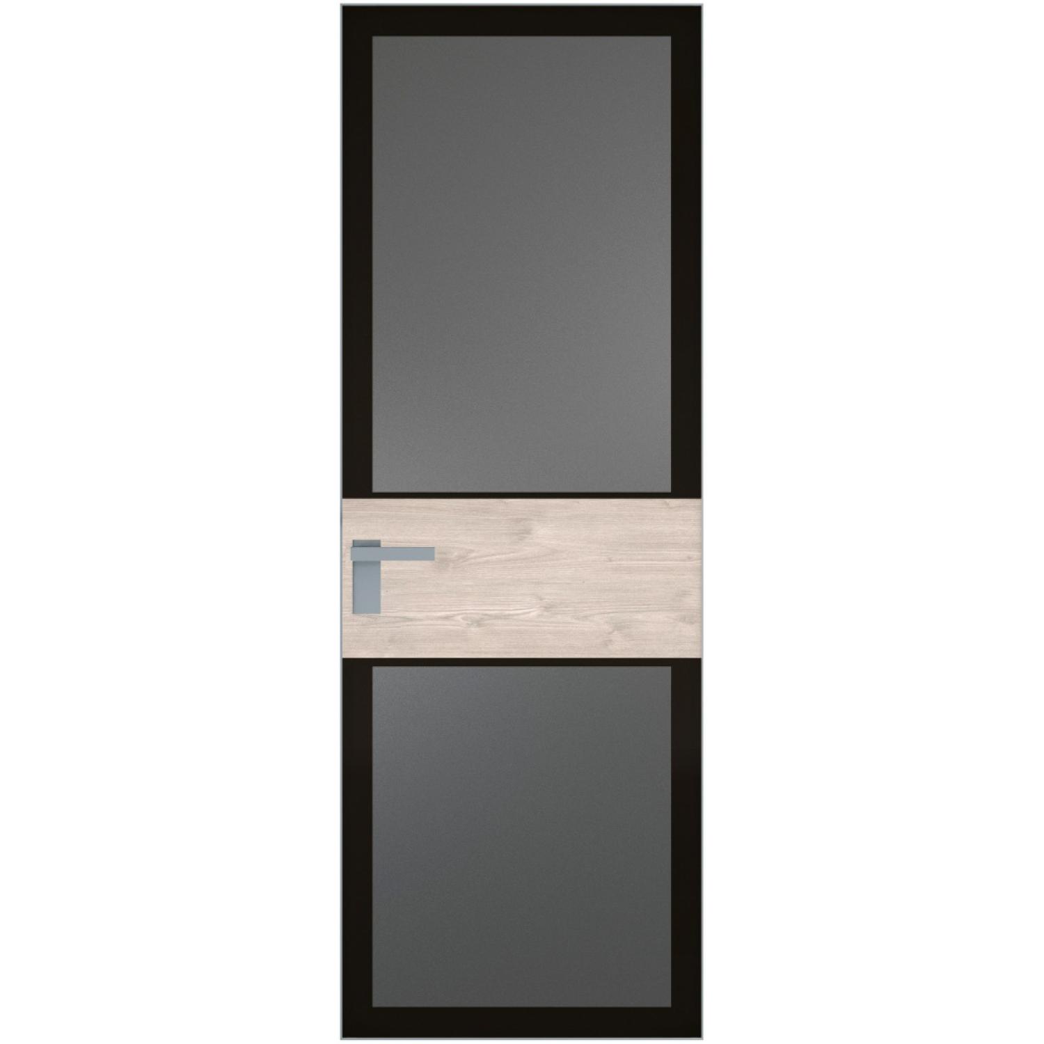 5 AGK (Мателюкс графит, черный прокрас, Профиль Серебро, Заказная)