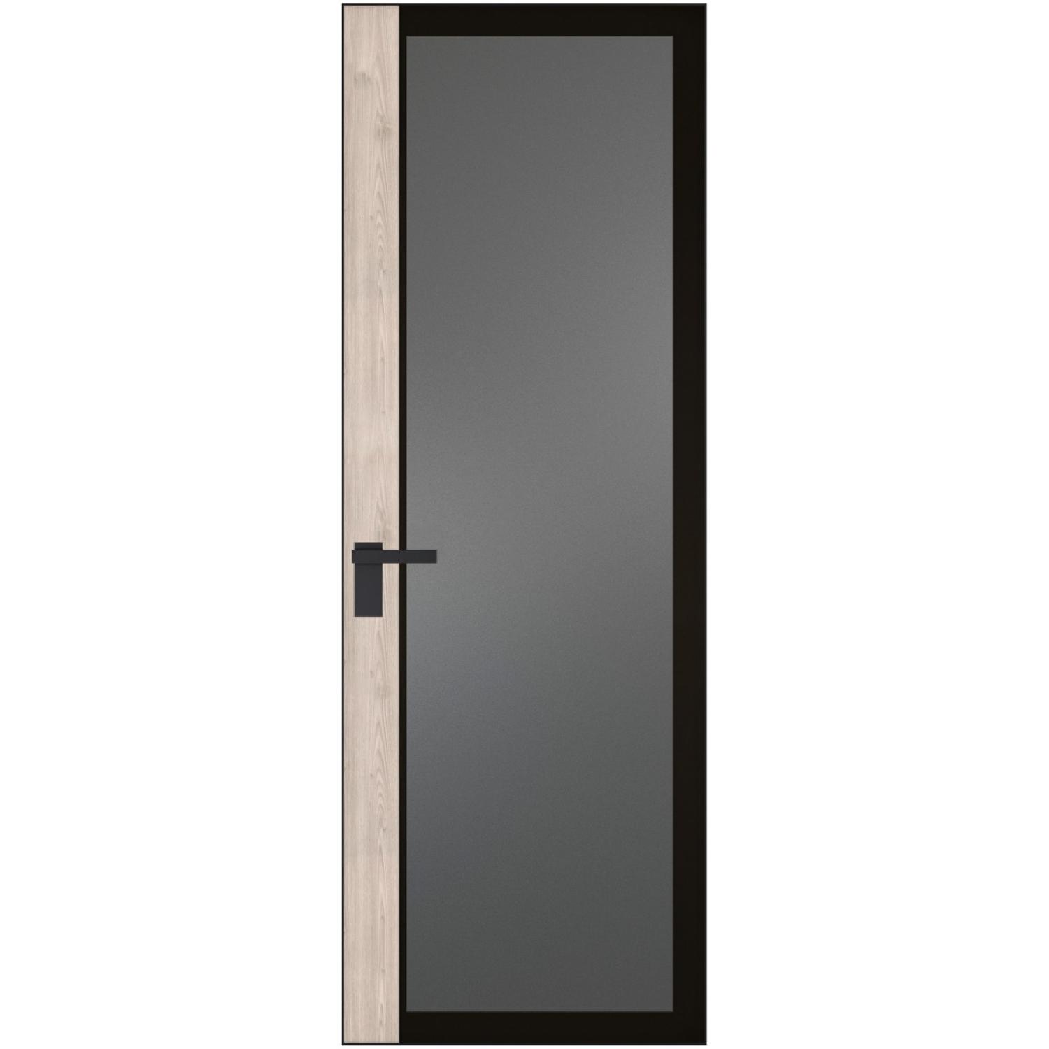 6 AGK (Мателюкс графит, черный прокрас, Профиль Черный, Заказная)