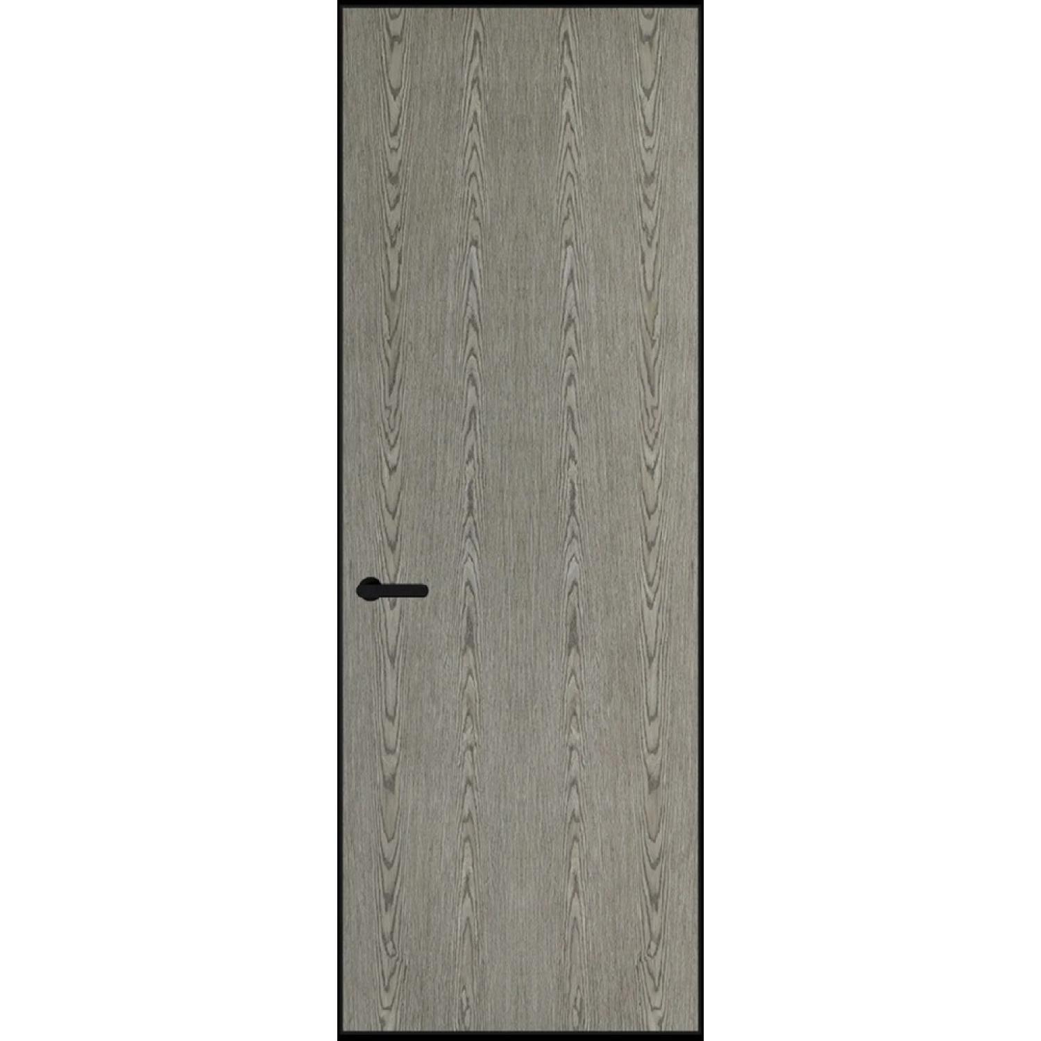 1VA натуральный шпон (Натуральный шпон BIANCHE NOTTI 08С, Профиль Черный, Заказная)