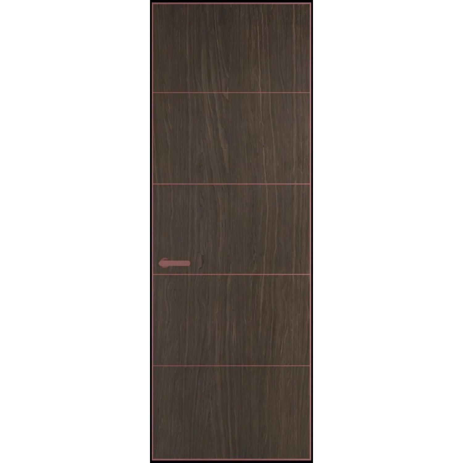 15VA натуральный шпон (Натуральный шпон ESPRESSO 1386M, Профиль Красный антрацит, Заказная)