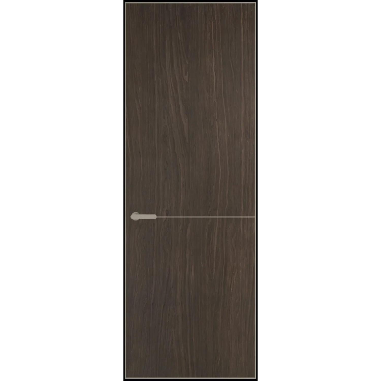 16VA натуральный шпон (Натуральный шпон ESPRESSO 1386M, Профиль Никель матовый, Заказная)