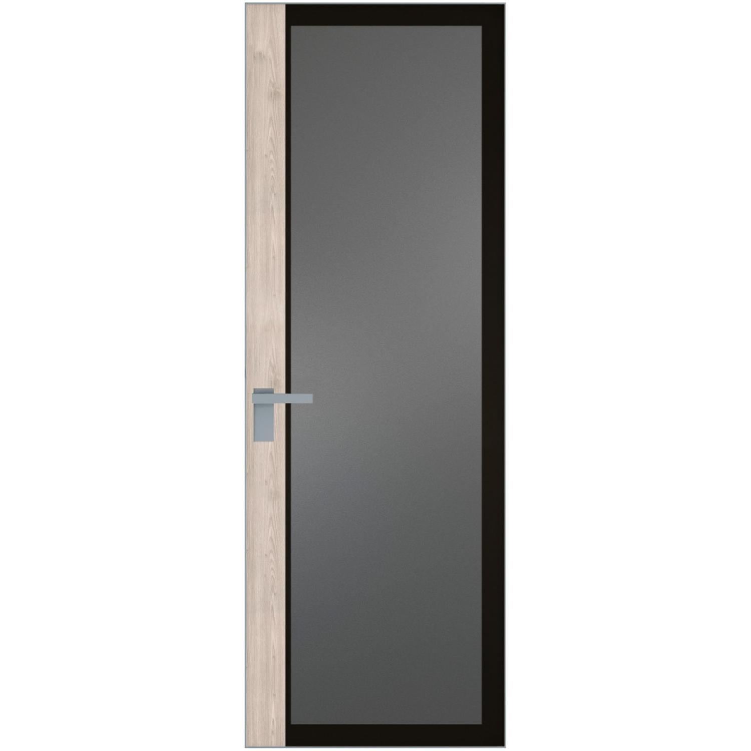 6 AGK (Мателюкс графит, черный прокрас, Профиль Серебро, Заказная)