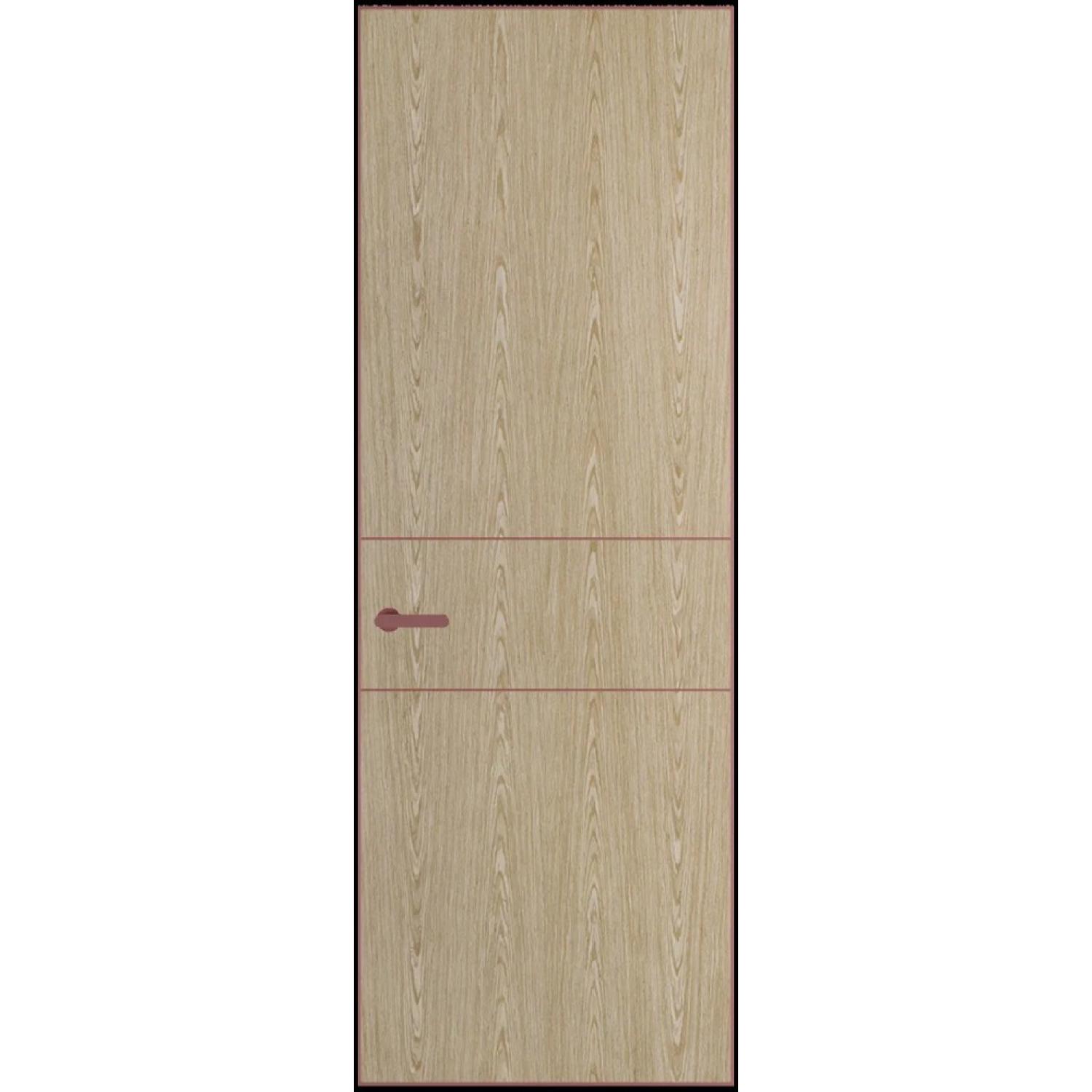 14VA натуральный шпон (Натуральный шпон DUNA 500C, Профиль Красный антрацит, Заказная)