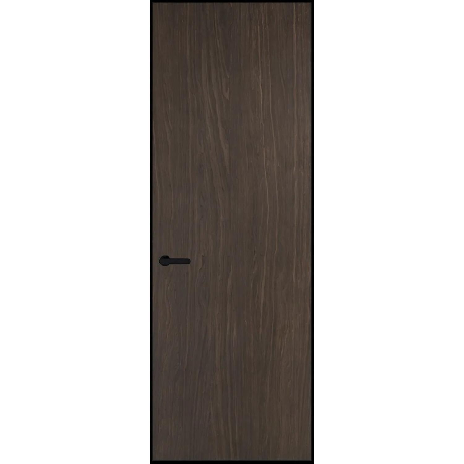 1VT натуральный шпон (Натуральный шпон ESPRESSO 1042S (г), Профиль Черный Муар, Заказная)